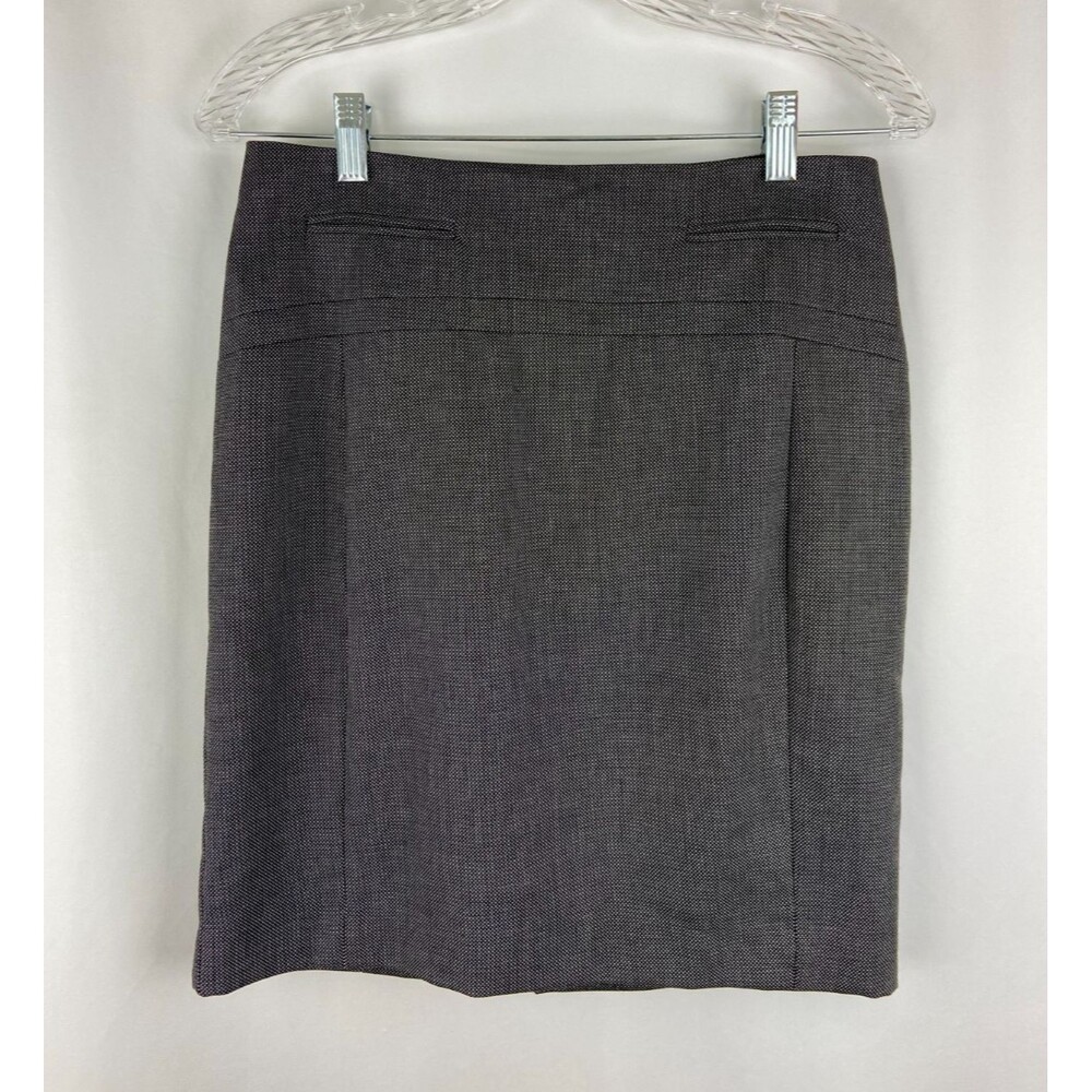 NWT Express Womens 4 Pencil Skirt Gray Textured Office Work Career Business Chic